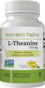 L-theanine calming capsules for stress relief and sleep