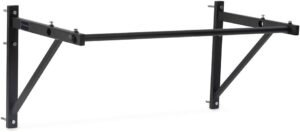 Wall-mounted pull-up bar with heavy-duty anchors
