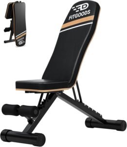 Foldable weight bench for compact home gyms