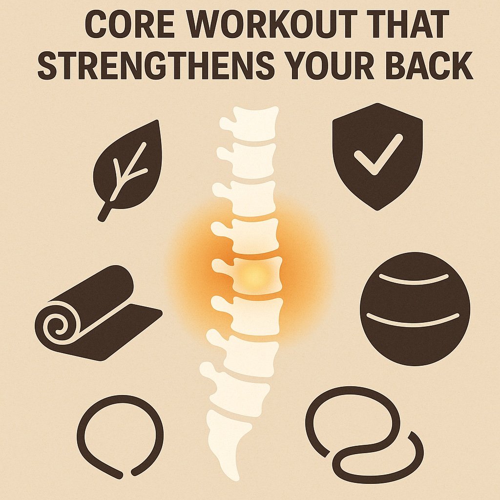 Performing core workout to strengthen his back with proper posture