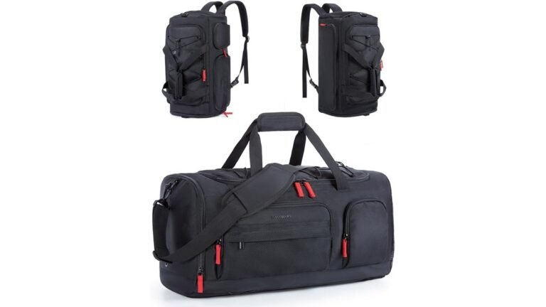 Bosstin gym bag for men displayed open on a modern gym counter